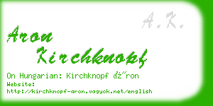 aron kirchknopf business card